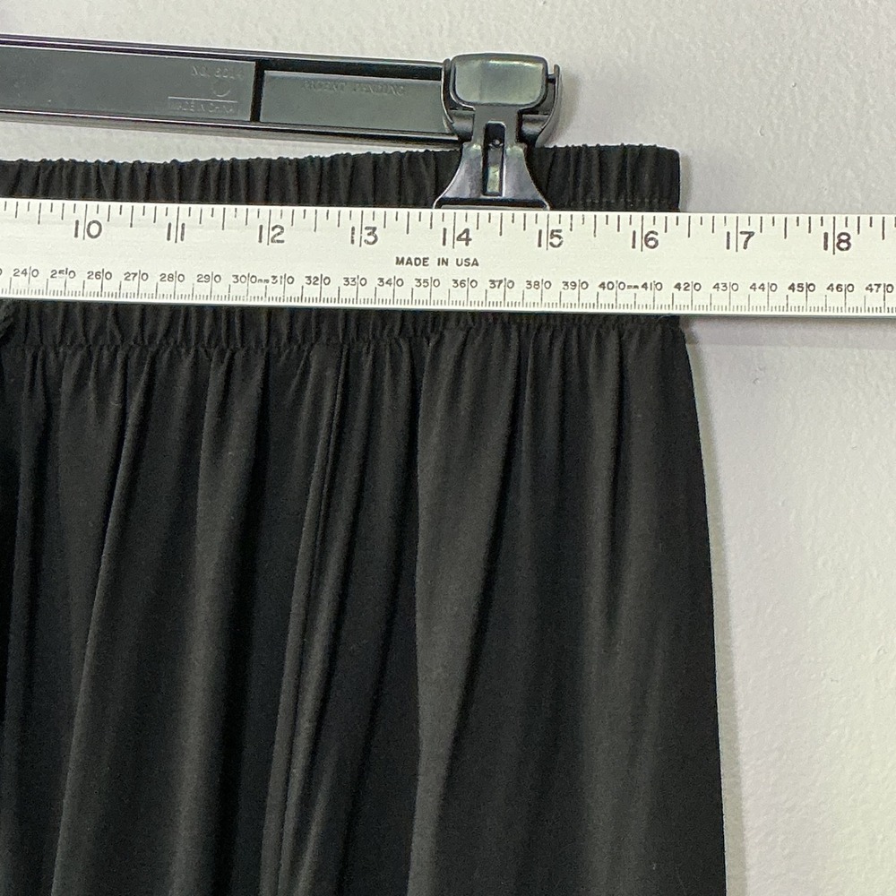 Torrid Black Maxi Skirt Smocked Waist Tassel Drawstring Side Slits Size 1 - Picture 7 of 10